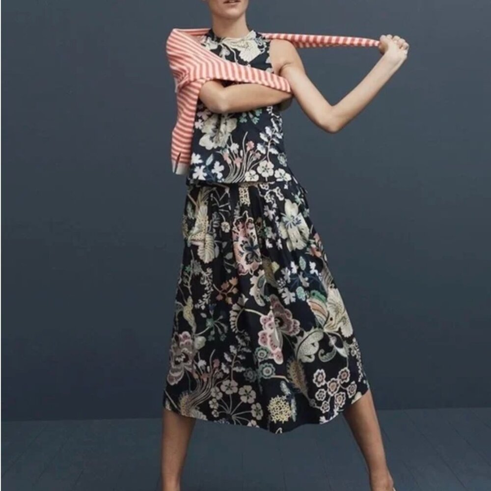 J. Crew Cotton Skirt in Liberty Floral Symphony